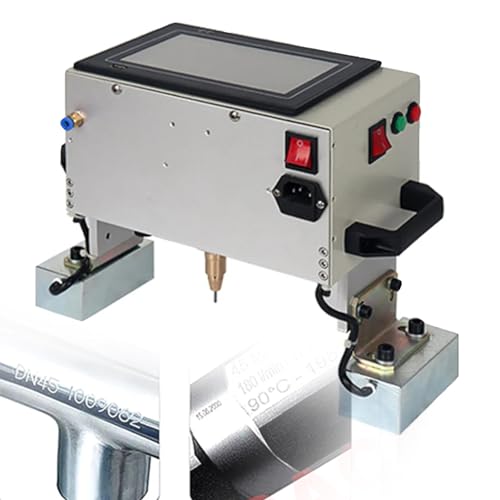 Máquina de marcado neumático, letras de placa de identificación eléctrica de mano con control de pantalla táctil para número de cilindro, funcionamiento sin conexión, 145 x 55 mm