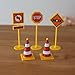 ERINGOGO 10sets Traffic Sign Models for Boys and Girls Road Signs Set Roadblocks Toys for Boy Girl