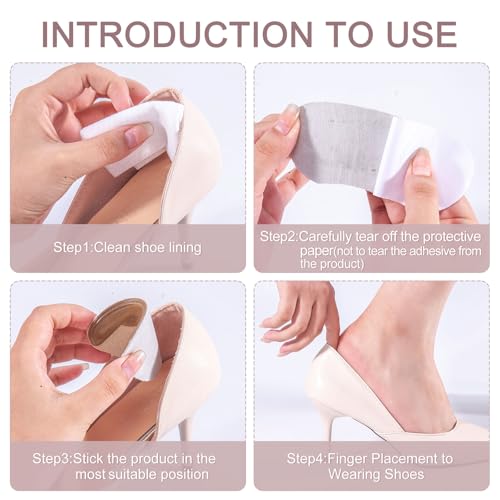 Image of Heel Pads for Shoes:that are Too Big, Heel Cushion for Womens Shoes Soft High Heel Comfort Pads Heel Protectors for Loose Shoes, Stop Heel Pain, Heel Blisters(4 Pairs)