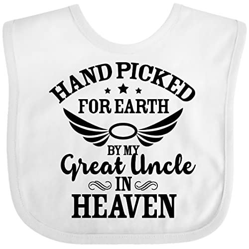 inktastic Handpicked for Earth By My Great Uncle in Heaven Baby Bib