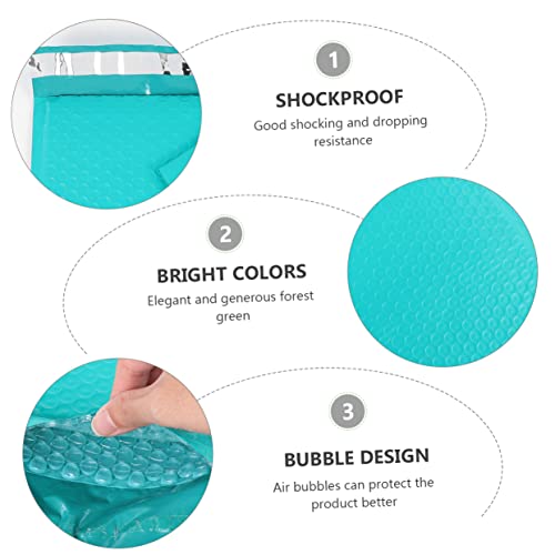 Hemoton 25 Pçs Saco Plástico De Bolhas Verde Floresta Envelopes Verdes Envelopes Bolha Envelope Emba