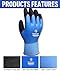 Electrician Insulated Gloves 1000V High Voltage, Waterproof for Palm Rubber Non-Slip Electrical Gloves (Blue, 1Pair-1000V)