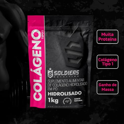Colágeno Hidrolisado Tipo 1-1Kg - 100% Pura Importado - Soldiers Nutrition