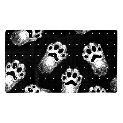 Tapis de bain antidérapant extra long séchage rapide en PVC avec ventouses - 2