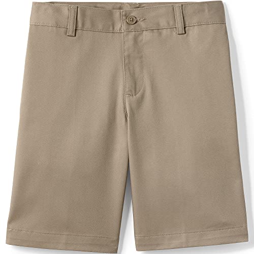 Image of Lands' End School Uniform Boys Plain Front Blend Chino Shorts
