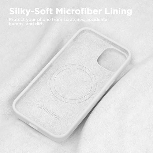 Image of GolbinBox Magnetic for iPhone 15 Case, Silicone Cover, White