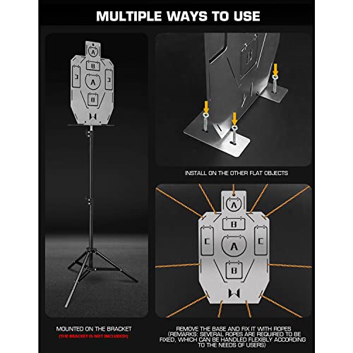 Doxiglobal 16“ Steel Shooting Target Plates For Shooting Range And Gun Practice With Rifles Handguns And Shotguns Tactical Airsoft Hunting Paintball #TOP4