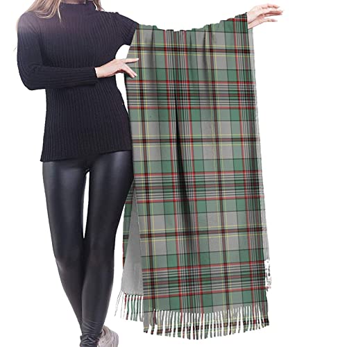 Women Blanket Scarf Long Shawl Scottish Clan Craig Tartan Cashmere Feel Shawl Wrap Winter Warm Scarf 77x27inch2