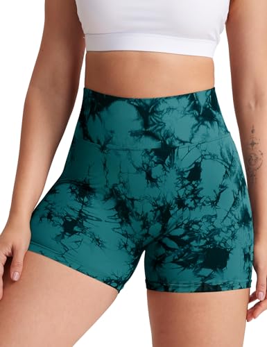 Image of YEOREO Women High Waist Workout Yoga Gym Smile Contour Seamless Cycling Shorts