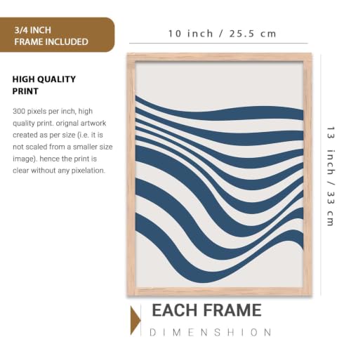 Image of HOTHOUSE Boho Painting Home Decorative Wall Art poster With Frame For Living Room Hotel Wall Decor Digital Reprint Set of 3 (10X13 inch)