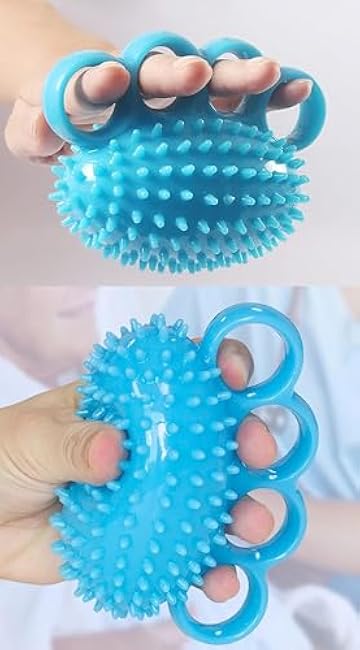 AKOAK 1 Pack Finger Massage Ball Grip Strength Trainer is Ideal for Muscle and Hand Massage for Stress Relief and Rehabilitation of Men and Women (Blue)