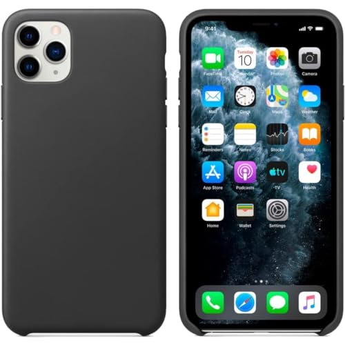 Capinha PRETA Compatível Com IPhone De TODAS AS LINHAS Escolha Seu modelo, Flexivel, Tecnologia anti impacto, Encaixe Preciso, Lavável, Aveludada com design PREMIUM (11 Pro Max)