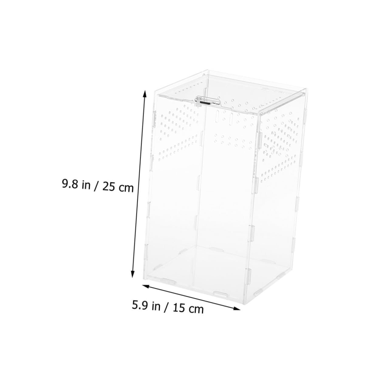 Acryl Durchsichtige Reptilien Fütterungsbox mit Konstantem Luftstrom und 360 Grad Sicht für Geckos und Grillen zur Sicheren Zucht und Haltung