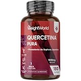 Quercetina 1000mg Pura e Vegana da 180 Capsule, 3 Mesi di Fornitura