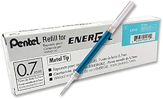 Box of 12 x PENTEL Energel 0.7mm Refill Metal Tip LR7 - Fits Energel Xm, BL77/BL57/BL37 - Black Ink