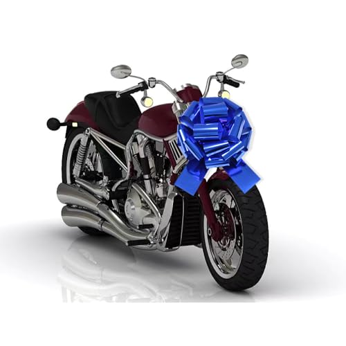 Image of 14 Inch Giant Bow for Present,1Pcs Big Gift Bow,Big Gift Bow for appliances,Bikes,Table Decorations and Party Events(Blue)