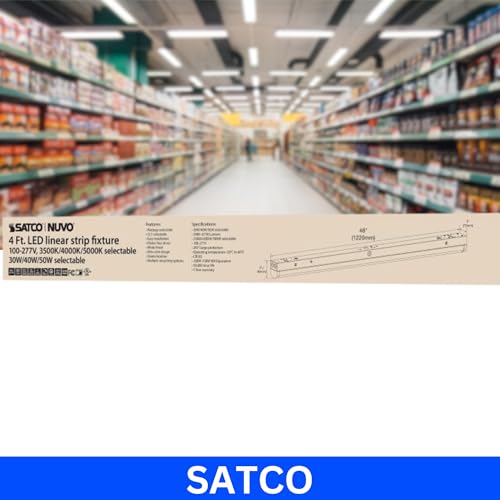 Tira lineal de LED Satco 65-701 4FT, Blanco 2 unidades miniatura 7