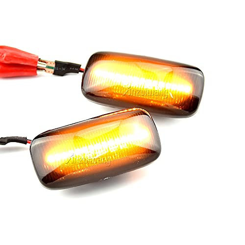 Car Dynamic Turn Signal Light Side Marker Fender Lamp Indicator Compatible with NIS-san Ma-xima Al-mera Pu-lsar N15 Ce-firo A32 1995-2000