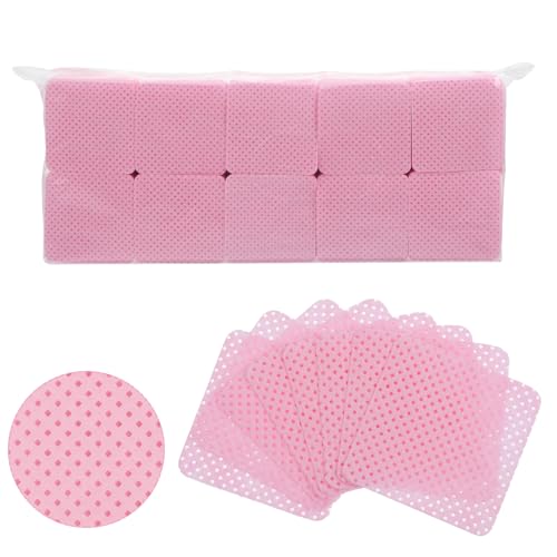 simarro 1000 almohadillas de algodón para uñas sin pelusas, 5 x 5 cm, sin pelusas, quitaesmalte de uñas, toallitas de algodón para limpiadores de uñas de gel, manicura (rosa)