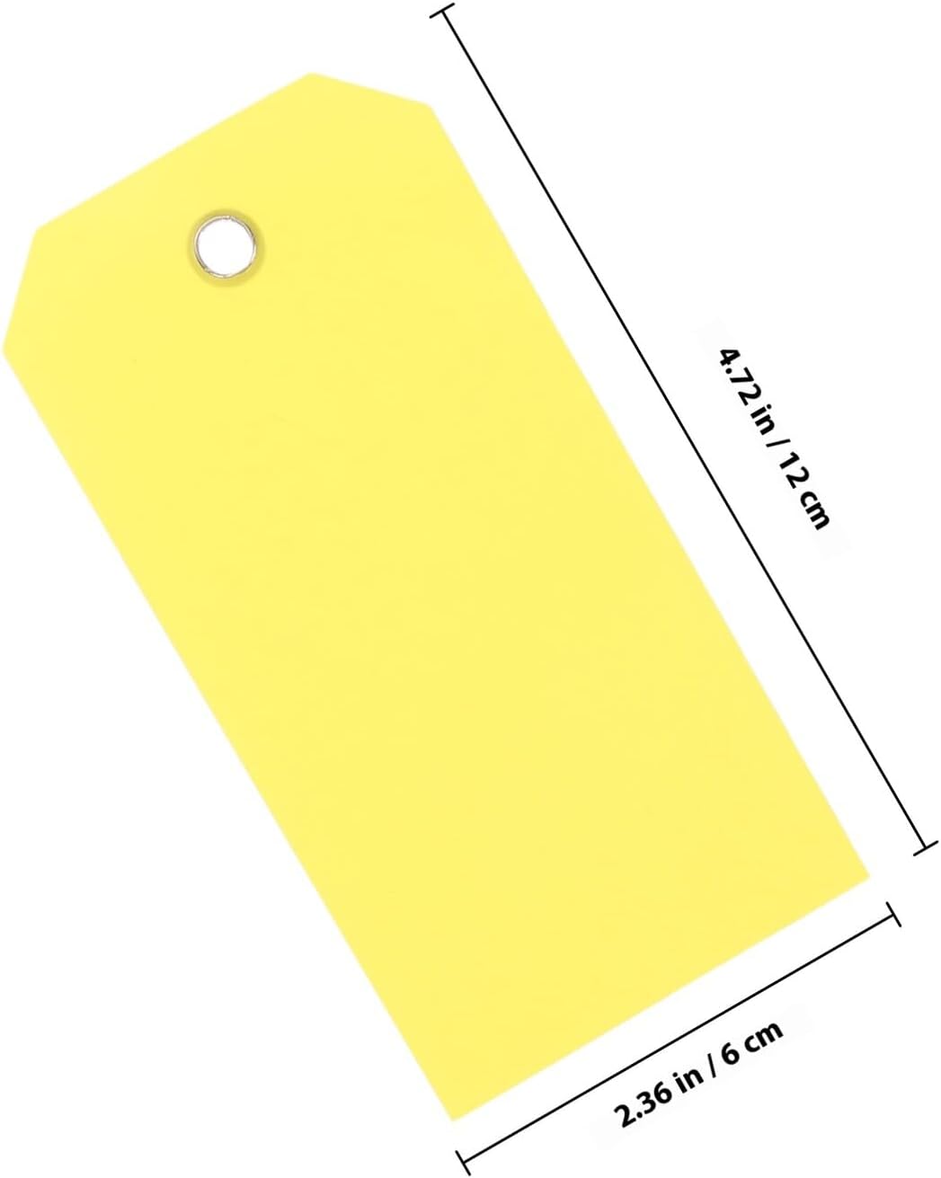 Zerodeko 100pcs Writable Blank PVC Shipping Tags with Wire 6x12cm Yellow Luggage Labels for Travel Suitcase Identification and Packaging