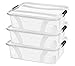 STiGBJÖRN Aufbewahrungsboxen mit Deckel [3er-Set] - 7 Liter - Transparent - BPA-frei - Plastikbox mit Deckel und Klickverschluss (38,5 x 25,4 x 11,1 cm) - Made in EU