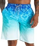 APTRO Men's Swim Trunks 9" Quick Dry Swimsuits Beach Bathing Suits Swim Board Shorts Mesh Liner #K159 Blue XL