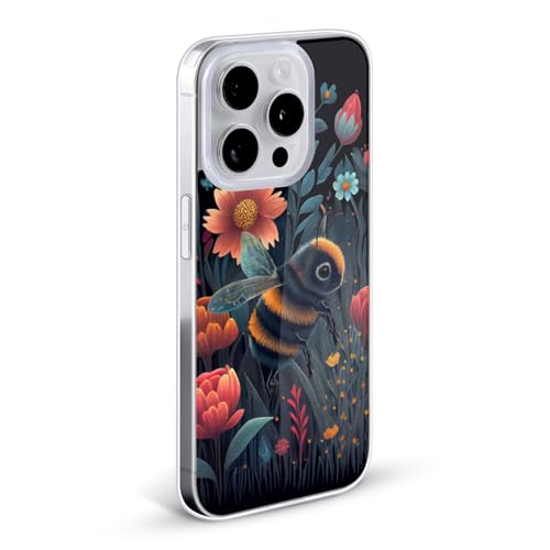 Coque abeille iPhone 13 Mini compatible MagSafe avec protection militaire fleur - 2