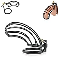 Peniskäfig Metall Keuschheitskäfig Herren Metall Chastity Cage Male Metall Penis Käfig,3 Größen,Edelstahl Cock Cage mit Schloss,SM Bondage Sex Spielzeug ab 18 für Paare Extrem Sex Spiel (M)