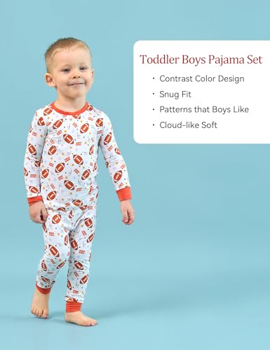 Bamboo-derived Viscose Toddler Boys' Sleepwear Long Sleeve 2 Pieces Boys' Pajama Sets2
