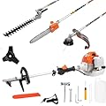 Decespugliatore a Scoppio Multifunzione 4 in 1 per il Giardinaggio Completo di Tagliaerba, Motosega, Tagliasiepi e Tagliabordi, Motore 2 Tempi da 52cc - DE ROSA SHOP
