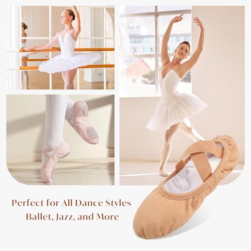 Image of Stelle Ballet Shoes Women Highly Stretch Canvas Dance Slippers Ballet Flats