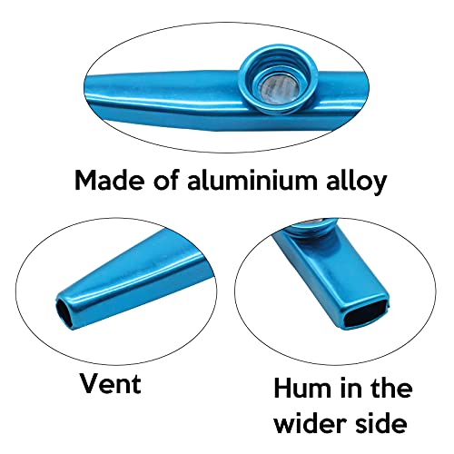 Kazoo WorthPlanet Lot de 6 Métal Kazoo et Membranes Coloré Métal en Alliage d’aluminium Kazooet Kazoo Enfant pour… - Les Beatles, Paul McCartney, John Lennon, RIngo Starr, George Harrison Kazoo WorthPlanet Lot de 6 Métal Kazoo et Membranes Coloré Métal en Alliage d'aluminium Kazooet Kazoo Enfant pour… – Image 4