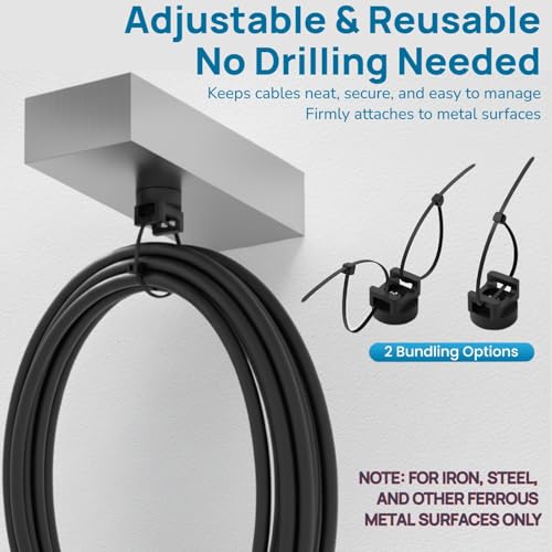 ZyCooom 225-Pc Magnetic Cable Ties Set,Magnetic Zip Tie Mounts & Cable Ties by ZyCooom - Used condition - Image 5