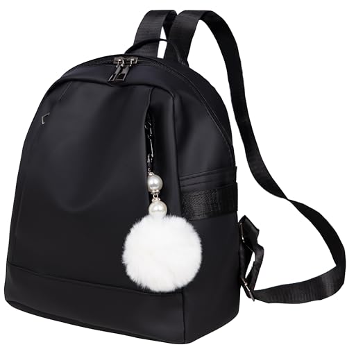 Mini Backpack Purse for Women Bag - Cute women's Bag Black Waterproof Backpacks for Womens lightweight daypack