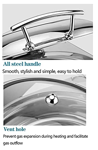 cvhtroe Chafing Dishes, Chafers und Buffetwärmer aus Edelstahl, 6L Speisenwärmer mit Warmhaltetablett für… – Bild 6