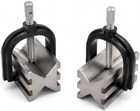 Precision V-Block Clamp Set with U-Clamp, Hardened Steel, 1-3/4" x 1-5/8" x 1-3/8", for Drilling, Milling, Machining and Metalworking image 3