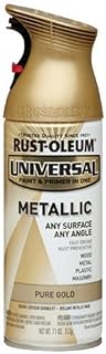 Rust-Oleum Pure Gold 245221 Universal All Surface Spray Paint, 11 oz, Metallic