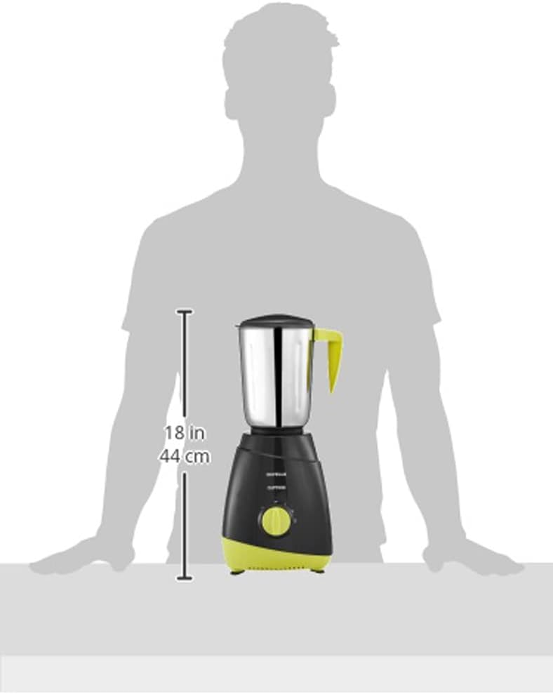 Havells Capture 500W 3 Jar Mixer Grinder, High Speed 21000 RPM Motor, 304 SS Blades, 5 Years Motor Warranty with Overload Protector, 1.5 Ltr Bigger Size Blending Jar I (Grey & Green)