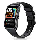 FOSMET FOS10 スマートウォッチ 1.47インチ iphone対応 アンドロイド対応 曲面ディスプレイ IP68防水 Bluetooth5.3 1000nit高輝度 100種類以上の運動モード 24時間健康管理 着信通知 150+文字盤と文字盤自由設定 音楽再生 天気予報 日本語説明書付き 付属ベルト2本ベルト交換可能 軽量 薄型 TELEC認証取得済 (ブラック)