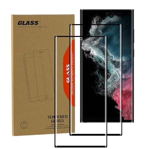 AYETEA für Samsung Galaxy S22 Ultra Panzerglas 2 Stück 9H Härte Tempered Glass HD Blasenfreie Panzerfolie 0.33mm Ultra-Klar 3D Vollständige Abdeckung Schutzfolie für Samsung S22 Ultra