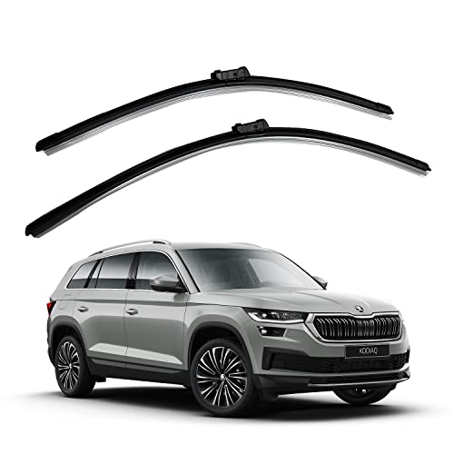 Image of Oshotto (O.E.M Type) Frameless Wiper Blades Compatible with SKODA KODIAQ (26 inch / 18 inch)