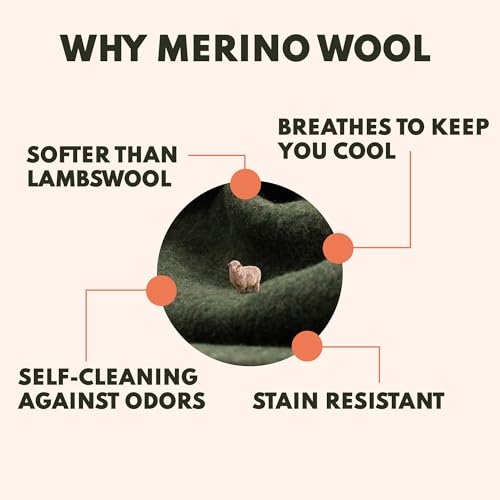 Image of Woolly Mammoth Woolen Company Merino Wool Blanket, 66 inch x 90 inch Moss | Temperature Regulating - Fire-Resistant - Warm Camping Blanket for Car Emergency Kits, Picnics, Summer Festivals and Stadiums