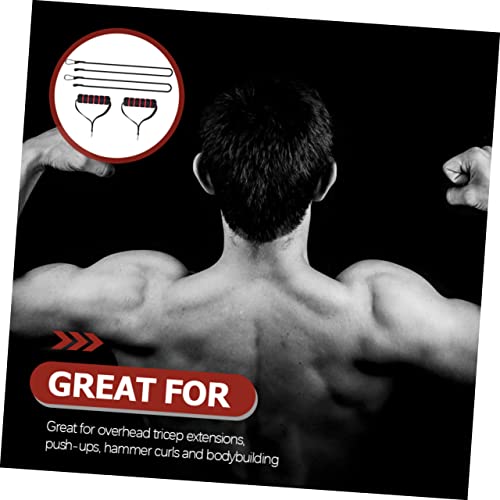 5 Conjuntos Conjunto Extrator De Bíceps Barra Reta Rotativa Treinador De Resistência De Ginástica Al