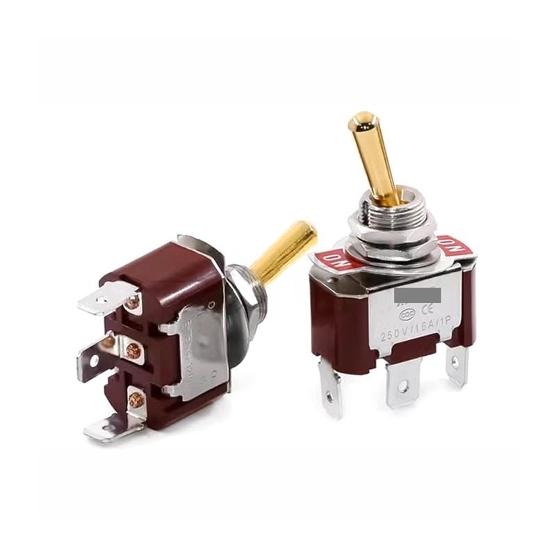 1PC KL-A102 シェイクヘッドロッカーアームボタンスイッチ 3ピンセカンドギア垂直3ピンインラインボタンハンドル（ネジ）