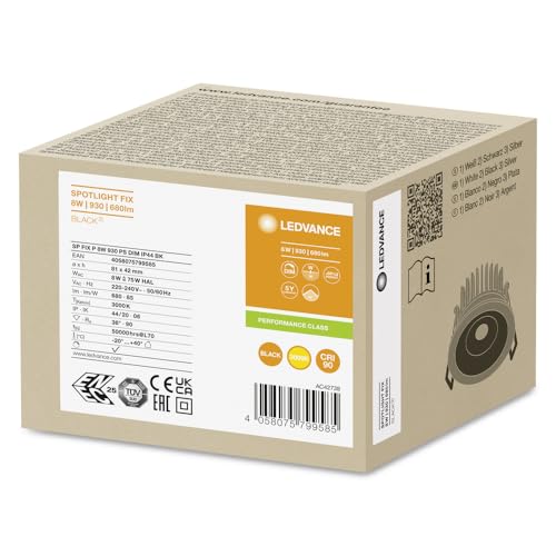 Spot LED Fix Ledvance Contre les Couleurs Ternes | Éclairage 8W 36D Rendu Réel 930