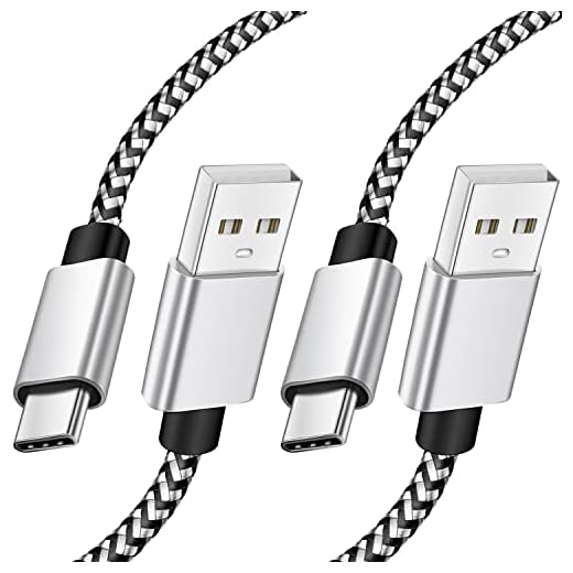 PS5 Controller Charger Cable, 2 Pack 15ft Extra Long USB C Cable, Nylon Braided USB A to USB C Data Sync Charging Cord Compatible with Xbox Series X/S Controller, PS5 Dualsense Controller