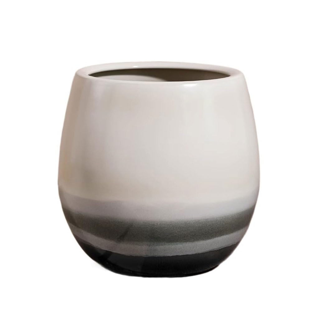 GELASIGE Flower Pots Household Floor-standing Green Plant Gradient Ceramic Flower Pot Living Room Succulent Green Plant Planting Pot Outdoor Flower Pots
