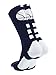 MadSportsStuff Basketball Socks for Boys Girls - Youth & Adult Athletic Crew Socks - Cushioned Moisture Wicking - Small, Navy/White