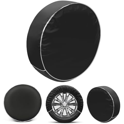 Matrjestice Tire Covers 4 Pack - Tough Tire Wheel Protector for Truck, SUV, Trailer, Camper, RV - Universal Fits Tire Diameters 29-31.75 inches (XL) Cover