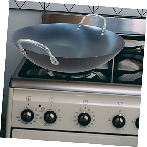 Wok de hierro azul grueso Ciieeo antiadherente redondo miniatura 5